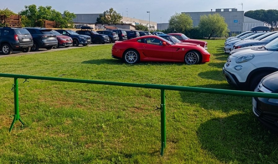 Green Park Caorle parking area with many cars